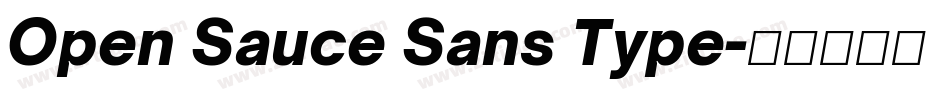 Open Sauce Sans Type字体转换